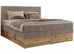 BOXBETT WOOD CLASSIC KING 180/200 - Hellbraun Cord - H3