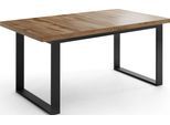ESSTISCH Valentino rechteckig ausziehbar, Wotan Eiche 160/200/80/75 cm