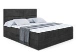 BOXBETT mit Matratze H4 und Lattenrost - AURA - 140x200 - H4 - Schwarz