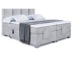 BOXSPRINGBETT elektrisch verstellbar mit 2 Matratzen H4/Taschenfederung ROKS EL 140 x 200 Grau