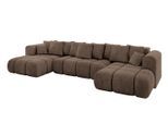 WOHNLANDSCHAFT CLOUD-U-v1 405x185x90 Braun Velours