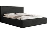 POLSTERBETT Terra mit Bettkasten, Schwarz Boucle 160x200 cm