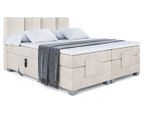 BOXSPRINGBETT elektrisch verstellbar mit 2 Matratzen H4/Taschenfederung ROKS EL 140 x 200 Creme