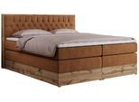 BOXSPRINGBETT AMORE KING 140/200 Orange Struktur - H3