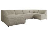 WOHNLANDSCHAFT MODARO U 5M - Beige Struktur - Links