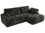 ECKSCHLAFSOFA CUBO L Dunkelgrau Plüsch - rechts