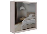 SCHWEBETÜRENSCHRANK 200 - DUBROWNIK - Kaschmir mit Spiegel