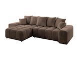 ECKSOFA Ottomane links ENIL-L 297x189x68 Braun Velours