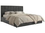 POLSTERBETT TENARDO CLASSIC 160/200 - Dunkelgrau Velvet - mit Pocket-Matratze