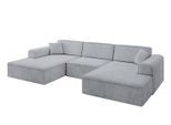 WOHNLANDSCHAFT IREA-U1-v3 - 301x165x77 cm Grau