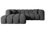 ECKSOFA Ottomane Links OLEA-L1 - 231x173x74 cm Grau