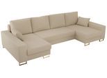 WOHNLANDSCHAFT DORIAN U Bouclé Beige