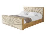 POLSTERBETT mit Bettkasten, Fußteil und Lattenrost, Boxbett mit Matratze H3/H4 - ENZO6-Z 180x200 Beige