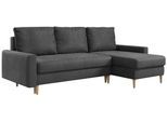 ECKSOFA Lang Velvet Grau