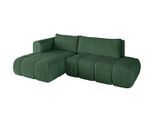 ECKSOFA Ottomane Links CLOUD-L 280x185x90 Grün Cord
