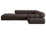 ECKSOFA modulares Sofa Felto-L1 - 285x190x70 cm Braun Velours
