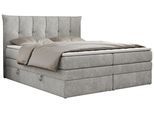 BOXSPRINGBETT PREMIUM 10 KING 180/200 Hellgrau Struktur - H3