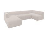 WOHNLANDSCHAFT Ottomane Links MOVO-L 345x180x78 cm Creme Cord