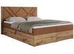 BOXBETT GUNAR - 140/200 Orange Struktur - H3