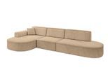 ECKSOFA Ottomane Links MARI-L2 - 328x171x79 cm Taupe Velours