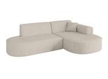ECKSOFA Ottomane Rechts MARI-L1 - 243x171x79 cm Beige Tissu