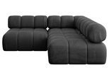 ECKSOFA modulares Sofa Samaro-L1 - 190x190x70 cm Schwarz Velours