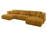 WOHNLANDSCHAFT CLOUD-U-v1 405x185x90 Senfgelb Cord