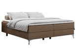 BOXBETT LESS 180/200 Braun Kunstleder - H3