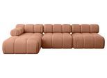 ECKSOFA modulares Sofa Razon-L2 - 285x160x70 cm Apricot Velours