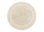 BADEMATTE 80 cm rund, 100% Baumwolle, wendbar