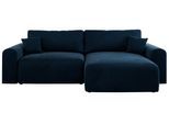 ECKSOFA NELSON Dunkelblau Velvet