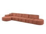 ECKSOFA Ottomane Links LIVO-L3 - 422x173x79,5 cm Apricot