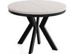 ESSTISCH Savio Neo rund ausziehbar verlängerbar, Kaschmir 90-190/90/77 cm