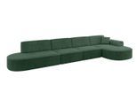 ECKSOFA Ottomane Rechts MARI-L3 - 413x171x79 cm Grün Cord
