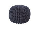 STRICK-POUF schwarz, 40/40/35 cm