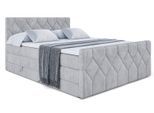 BOXSPRINGBETT CATOR-Z KING - 160x200 - H3/H4 - Hellgrau