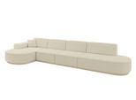 ECKSOFA Ottomane Links MARI-L3-v1 - 413x171x83 cm Beige Bouclé