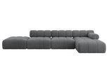ECKSOFA modulares Sofa Lizur-L2 - 380x160x70 cm Dunkelgrau Cord