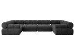 WOHNLANDSCHAFT modulares Sofa Birno-U2 - 380x190x70 cm Schwarz Velours