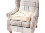 SITZKISSEN creme 50/50/10 cm – Sesselkissen, Velours