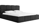POLSTERBETT Tivio mit Bettkasten, Schwarz Boucle 120x200 cm