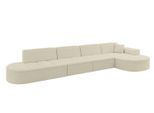 ECKSOFA Ottomane Rechts TARO-L3 - 413x171x79,5 cm Beige