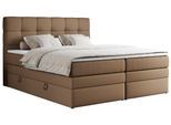 BOXSPRINGBETT ERNI KING 200/200 Braun Kunstleder - H4
