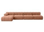 ECKSOFA modulares Sofa Razon-L3 - 380x160x70 cm Apricot Velours