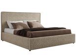 POLSTERBETT CORIVO CLASSIC 140/200 - Dunkelbeige Strukture - Schaum-Matratze