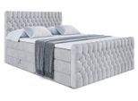 BOXSPRINGBETT SERENE-Z KING - 180 x 200 - H3/H4 - Hellgrau