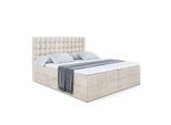 BOXBETT mit H4-Matratze und Lattenrost - VIONE - 140x200 Ecru