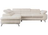 ECKSOFA PETER L Beige Cord - Links Seite
