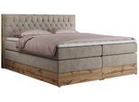 BOXSPRINGBETT AMORE KING 180/200 Beige Struktur - H4