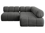 ECKSOFA modulares Sofa Samaro-L1 - 190x190x70 cm Dunkelgrau Velours